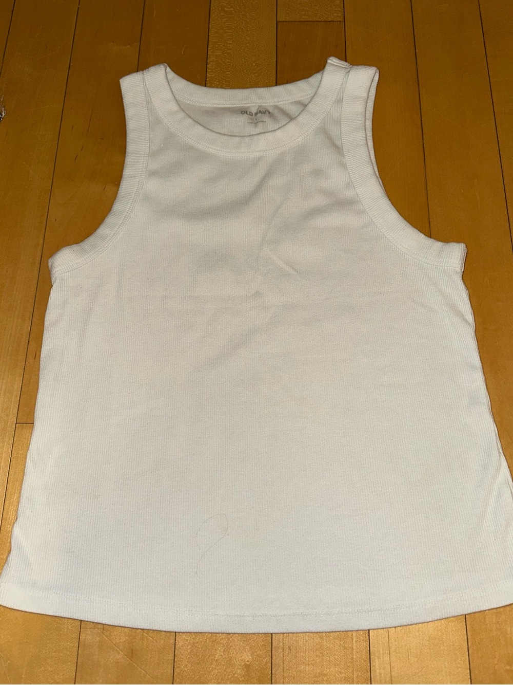 Classic White Ribbed Tank Top- old navy